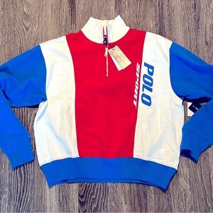 Polo Sport NWT Half Zip Sweatshirt.